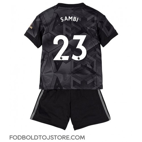 Arsenal Albert Sambi Lokonga #23 Udebanesæt Børn 2022-23 Kortærmet (+ Korte bukser)